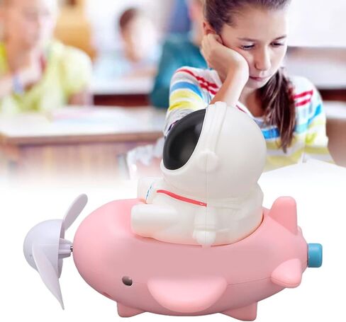 شاهد مروحة ، 3 في 1 USB شحن الرسوم المتحركة الناعمة السيليكون MINI رائد الفضاء معصار Watch Fan ، لكتابة الطلاب الواجبات المنزلية (8 × 11 × 8 سم) in Kuwait