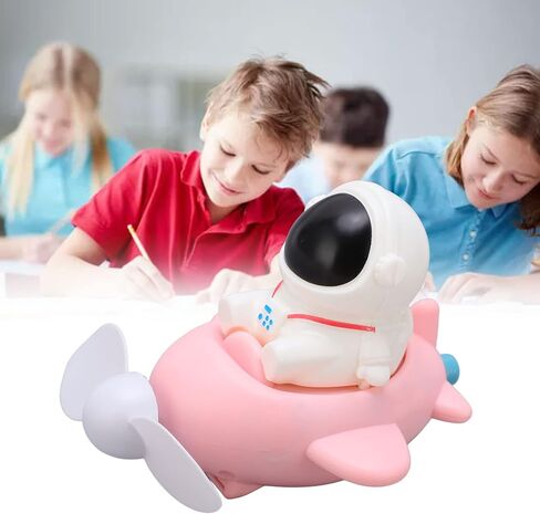 شاهد مروحة ، 3 في 1 USB شحن الرسوم المتحركة الناعمة السيليكون MINI رائد الفضاء معصار Watch Fan ، لكتابة الطلاب الواجبات المنزلية (8 × 11 × 8 سم) in Kuwait