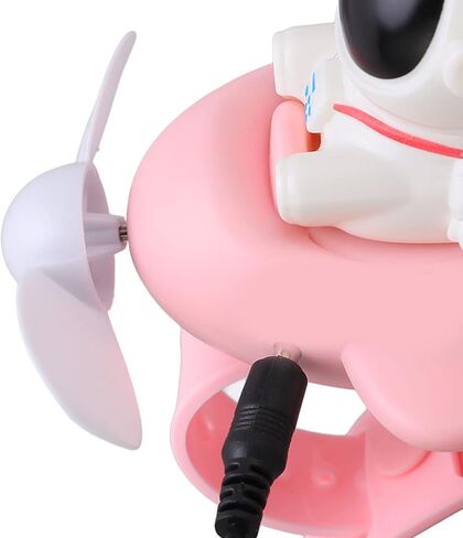 شاهد مروحة ، 3 في 1 USB شحن الرسوم المتحركة الناعمة السيليكون MINI رائد الفضاء معصار Watch Fan ، لكتابة الطلاب الواجبات المنزلية (8 × 11 × 8 سم) in Kuwait