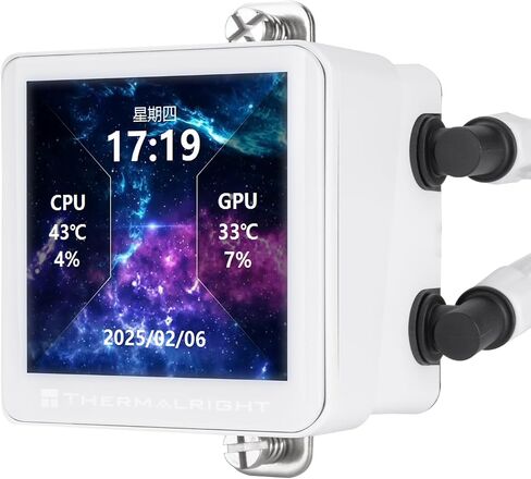 Thermalright Frozen Vision 360 ARGB White V2 CPU COLER ، 3XTL-K12W PWM FORS ، تبريد وحدة المعالجة المركزية للكمبيوتر ، لشاشة AM4/AM5 ، Intel 1700/1851/115x ، 480 × 480 in Saudi Arabia