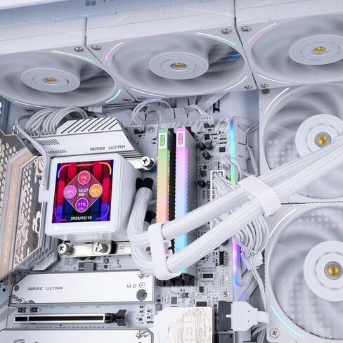 Thermalright Frozen Vision 360 ARGB White V2 CPU COLER ، 3XTL-K12W PWM FORS ، تبريد وحدة المعالجة المركزية للكمبيوتر ، لشاشة AM4/AM5 ، Intel 1700/1851/115x ، 480 × 480 in Saudi Arabia