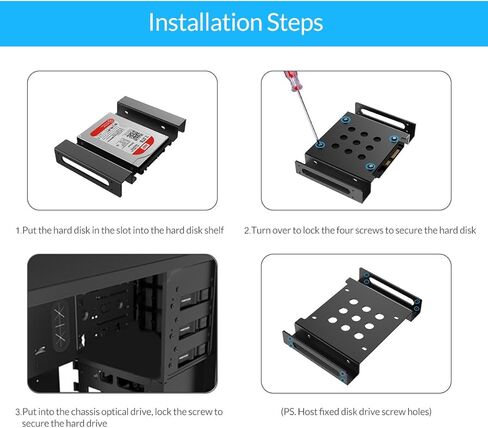 ORICO 5.25 Trayless Hot Swap Mobile Rack CD-ROM 3.5 inch Internal SATA Hard Drive SSD Adapter-1106SS in Kuwait