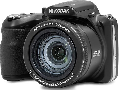 كوداك كاميرا رقمية استرو زووم AZ421 بدقة 16 ميجابكسل مع تقريب بصري 42X وشاشة LCD 3 انش (ابيض) حزمة 32GB من بيكسبرو in Saudi Arabia
