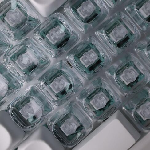 JSJT Crystal Blank Transparent Keycaps, Backlit Clear Keycap, 21 Keys PC Material Custom DIY Sweet Heart Keyboard Caps Moa Profile for MX Switches Mechanical Keyboards in Kuwait