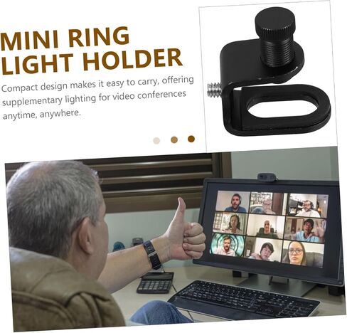 Popetpop selfie ملء مصباح مشبك مشبك LED LED لحامل مؤتمرات الفيديو متوافقة مع مكاتب الشاشات وتصميم أكثر قويًا لتعزيز الرؤية الليلية in Saudi Arabia