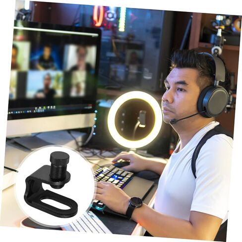 Popetpop selfie ملء مصباح مشبك مشبك LED LED لحامل مؤتمرات الفيديو متوافقة مع مكاتب الشاشات وتصميم أكثر قويًا لتعزيز الرؤية الليلية in Saudi Arabia
