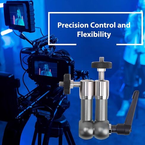 Diyeeni 360 ° Ball Head Camera Mount Bracket ، تصميم الأخدود على شكل U ، حامل شاشة ، متوافق مع قوس الكاميرا ، المصباح ، مصباح LED ، شاشة LCD (11 بوصة RJ088) in Saudi Arabia