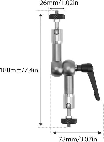 Diyeeni 360 ° Ball Head Camera Mount Bracket ، تصميم الأخدود على شكل U ، حامل شاشة ، متوافق مع قوس الكاميرا ، المصباح ، مصباح LED ، شاشة LCD (11 بوصة RJ088) in Saudi Arabia