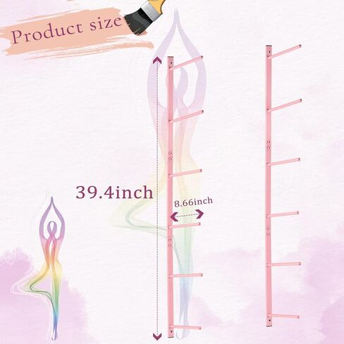 حامل بساط اليوجا من Retyion، حامل على الحائط، بساط اليوجا، حامل تخزين، منظم بساط اليوجا، لوح التزلج، مثبت على الحائط لبكرات الرغوة، لوح التزلج in Kuwait