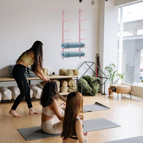 حامل بساط اليوجا من Retyion، حامل على الحائط، بساط اليوجا، حامل تخزين، منظم بساط اليوجا، لوح التزلج، مثبت على الحائط لبكرات الرغوة، لوح التزلج in Kuwait