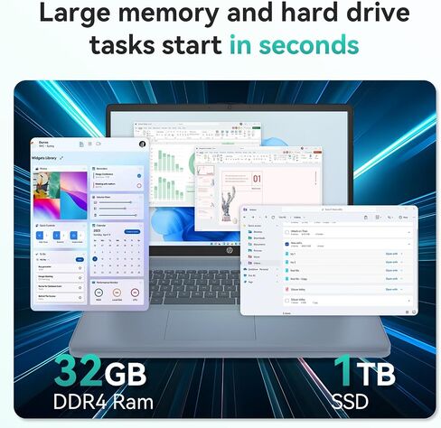 HP 17.3 "كمبيوتر محمول من شاشة اللمس ، Intel Core I7-1355U حتى 5.0 جيجا هرتز ، 32 جيجا بايت DDR4 RAM ، 1TB PCIE SSD ، HD+ Display ، Wi-Fi 6 ، Webcam ، لوحة مفاتيح Numeric ، Windows 11 Pro مع مجموعة الملحقات ، Silver in Kuwait