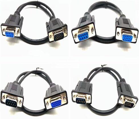 DB9 إلى DB15 من ثلاثة صف VGA RS232 من الذكور إلى ثقب دبوس الإناث 15 دبوس 9 دبوس كبل بيانات المنفذ التسلسلي (1.5M ، DB9 F-DB15 F) in Saudi Arabia