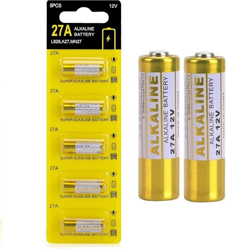 27A A27 12V Battery القلوي 5 حزمة ، بطاريات إثبات تسرب طويلة الأمد لكرات الباب عن بُعد FOBS ، MN27 12 Volt 5 Count in Kuwait
