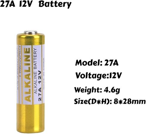 27A A27 12V Battery القلوي 5 حزمة ، بطاريات إثبات تسرب طويلة الأمد لكرات الباب عن بُعد FOBS ، MN27 12 Volt 5 Count in Kuwait