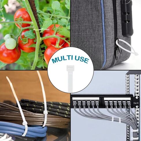 100 pcs 6 Inch Zip Ties, Zip Tie, 40lbs Tensile Strength, Zip Ties Assorted Sizes, Self-Locking Nylon Zipties Wraps Suitable for Indoor and Outdoor Use in Saudi Arabia