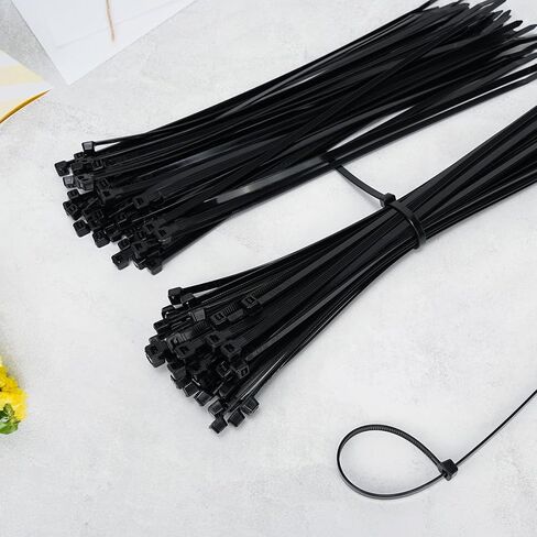 Zip Ties, 12 inch (100 Pack), Black, 50 lb UV Resistant Cable Ties for Indoor & Outdoor in Saudi Arabia
