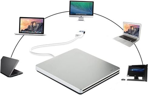 مسجلات DVD الخارجية Artibetter Type-C خارج الواجهة المزدوجة USB DVD Burner متعددة الوظائف in Kuwait