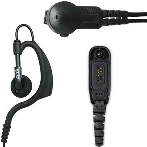 G31075 Lapel Mic, Black, Wired, Headset, On Ear, In Ear, Adult, 1 Year ARC Warranty, Compatible with Motorola APX 900-8000, XPR 6350-7580, PMLN6129A in Saudi Arabia
