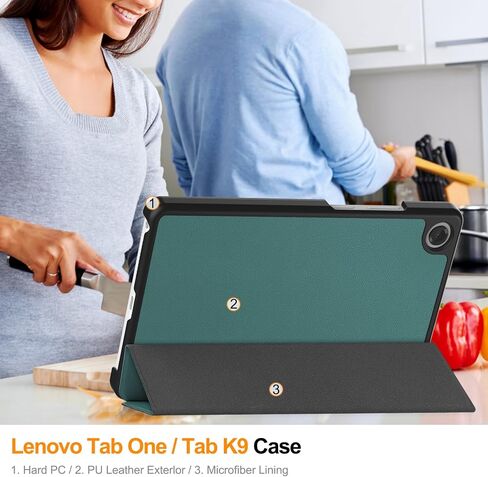 للحصول على علامة التبويب Lenovo One 8.7 Case 2025 ، مع تلقائي للنوم/الاستيقاظ ، غلاف حالة لوحي قذيفة ضوئية ضئيلة لـ Lenovo Tab One Tb305fu ، Black in Kuwait