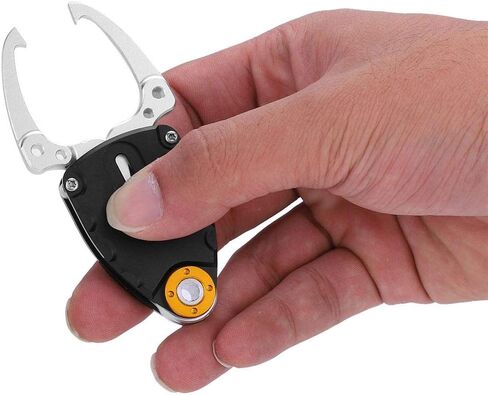 Zerone Fish Lip Gripper, Lightweight Portable Aluminum Alloy Fishing Lip Grip Sea Saltwater Fish Grabber Clamp Trigger Compact Fishing Tackle Tool Accessory(Black) in Saudi Arabia