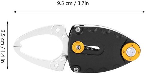 Zerone Fish Lip Gripper, Lightweight Portable Aluminum Alloy Fishing Lip Grip Sea Saltwater Fish Grabber Clamp Trigger Compact Fishing Tackle Tool Accessory(Black) in Saudi Arabia