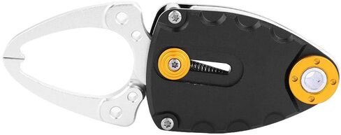 Zerone Fish Lip Gripper, Lightweight Portable Aluminum Alloy Fishing Lip Grip Sea Saltwater Fish Grabber Clamp Trigger Compact Fishing Tackle Tool Accessory(Black) in Saudi Arabia