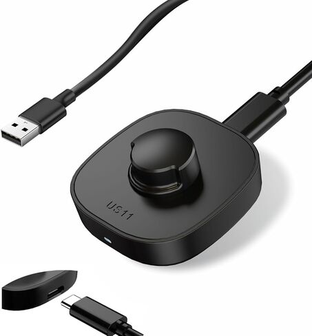Charger for Oura Ring Gen3 - Size 8 - Fast Charging Dock with USB-C Cable Compatible with Oura Ring Gen3 | Full Battery Charge in 60-90 Minutes - Black in Saudi Arabia