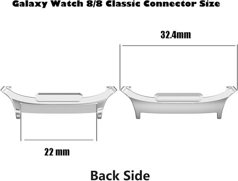 Galaxy Watch 8 40/44mm Bands Adapters+Galaxy Watch 8 Classic 46mm Watch Pins+Spring Bar Tool, Metal Stainless Steel Connection Adapter for Samsung Watch 8/8Classic Band Connector in Saudi Arabia