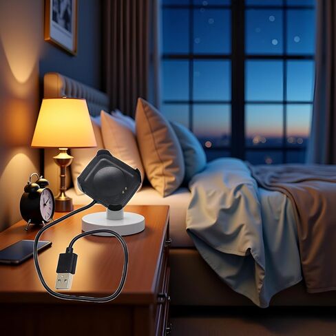 سلك شاحن كابل الشحن الأسود لـ HW22 Smartwatch Watch Watch Magnetic Charger Dock حامل Stand USB شحن محول الساعات الذكية السافعة الذكية (30 سم) in Saudi Arabia