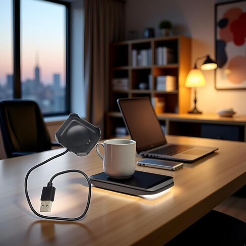 سلك شاحن كابل الشحن الأسود لـ HW22 Smartwatch Watch Watch Magnetic Charger Dock حامل Stand USB شحن محول الساعات الذكية السافعة الذكية (30 سم) in Saudi Arabia