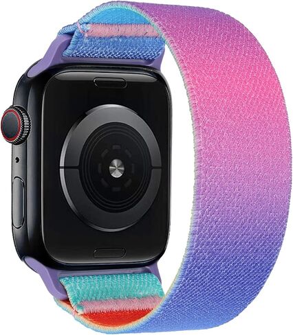 Stretch Solo Loop for Kids Apple Watch Band SE/2 & Series 9/8/7/6/5/4/3, Soft Elastic Nylon Sport Strap for Kids Girls Boys iWatch Band 38/40/41mm & 42/44/45mm in Saudi Arabia
