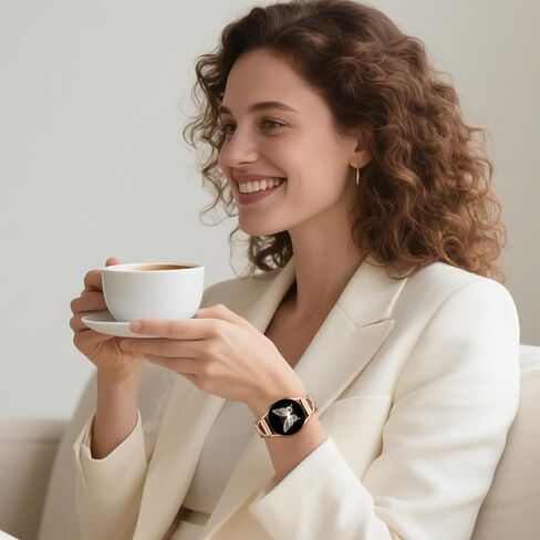 GEAK Leather Band Compatible with Samsung Galaxy Watch 7 Band 6 5 4 FE 40mm 44mm, Watch 6 Classic/5 pro/Active 2, 20mm Dressy Replacement Strap with X-Shape Design for Samsung Watch Bands Women in Kuwait