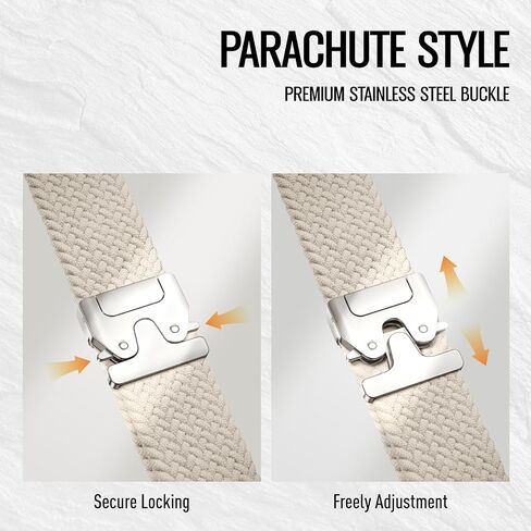 Braided Stretchy Solo Loop Compatible for Apple Watch Ultra 2 Band 49mm 46mm 45mm 44mm 42mm 41mm 40mm 38mm Men Women, Nylon Sport Bands with Parachute Buckle for iWatch Series 10 9 8 7 6 SE 5 4 3 in Kuwait