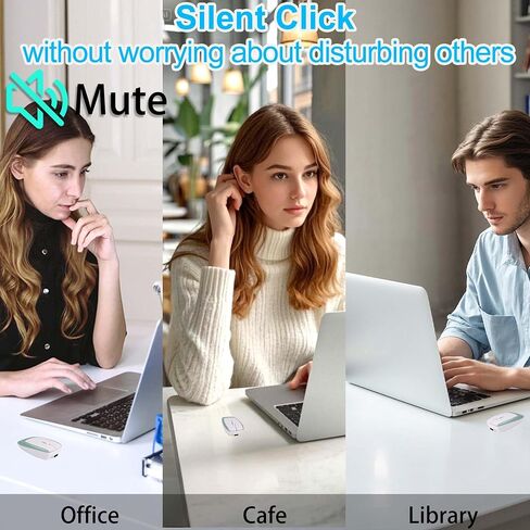 Wireless Mouse Mini Small Bluetooth with Card Reader (Up to 2TB) Portable Silent Rechargeable Optical Travel Thin Finger Mice for PC Smartphone Laptop Tablet Android Windows Gift（Gray） in Kuwait