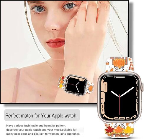 سحر عطلات ساعة مشاهدة مع فرقة متوافقة مع Apple Watch مع حلقات زخرفية وحلقات 38 مم/40 مم/41 مم/42 مم/44 مم/45/49 مم لأجهزة iPhone iWatch SE/Series9 8 7 6 5 4 3 2 1 حزام بديل in Saudi Arabia
