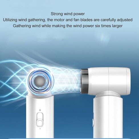 ZJchao 80000RPM Electric Air Duster, High Speed Wind Power Adjustable Air Blower Dry Blower for Computer, Office, Car, Includes 3 Nozzles, AI Chip Guard, Type C Charging Port (Dark Gray) in Saudi Arabia