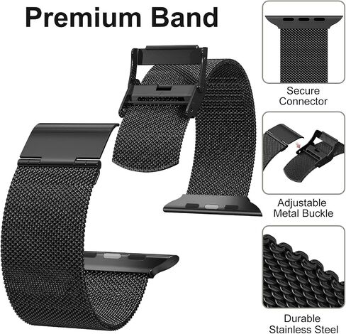 Meliya Milanese Loop Compatible with Apple Watch Bands for Women 38mm 40mm 41mm 42mm 44mm 45mm 46mm 49mm, Stainless Steel Mesh Strap for iWatch Series 11 10 9 8 7 6 5 4 3 2 1 SE3 Ultra3 in Saudi Arabia