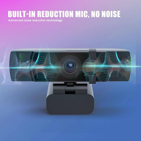 كاميرا ويب 4K للكمبيوتر الشخصي والكمبيوتر المحمول-Ultral HD 4K ، AI Autofocus ، دعم DZoom و EPTZ ، ميكروفونات إلغاء الضوضاء المدمجة وغطاء الخصوصية القابل للانزلاق لاجتماعات العمل ، المؤتمرات ومكالمات الفيديو in Kuwait