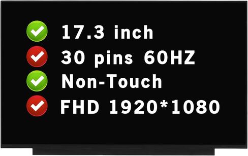 17.3" Screen Replacement Compatible with HP 17-CP0013DX 17-CP0700DX 17-CP1700DX FHD 1920 * 1080 30 pins LCD Non-Touch Display Panel (Not for HD+) in Saudi Arabia