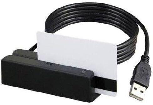 قارئ MSR ، نوع التمرير ، واجهة USB ، المسارات المزدوجة ، الجرس/الصمام ، الأسود in Saudi Arabia
