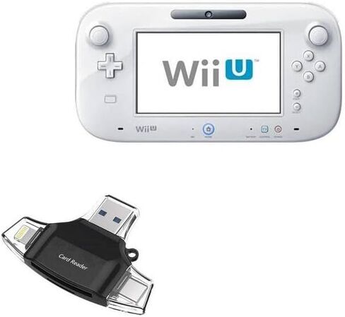 أداة Boxwave Smart متوافقة مع Nintendo Wii U Gamepad - Allreader SD Card Reader ، MicroSD Card Reader SD Compact USB - Jet Black in Saudi Arabia