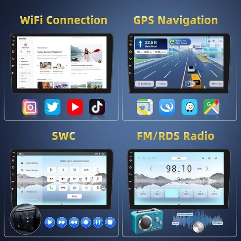 Qualcomm 8 Core Car Radio for Chevy Traverse LT/Buick Enclave 2014-2018 ، [4+64GB] شاشة Android 15 9 بوصة مع Carplay Android Auto/Bluetooth 5.0/1280 * 720p/DSP/FM/RDS/GPS/WIFI in Kuwait