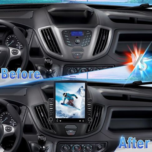Android 14 Double Din Car Radio متوافق مع Ford لـ Transit 2013-2019 ، 4G+64G 9.7 "Stereo Screen Car Stereo مع Carplay Android Auto GPS WiFi Camera in Kuwait