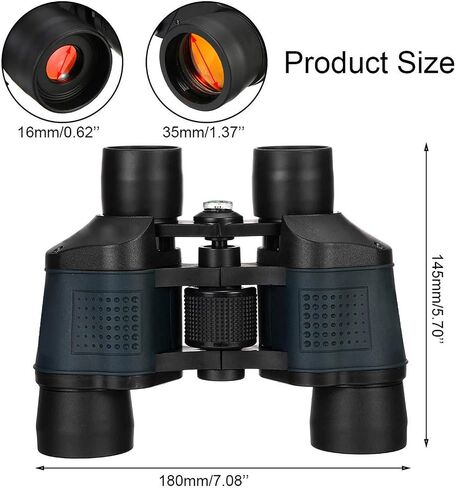 أحاديات التلسكوب عالية الطاقة 60x60/80x80/20x50 ثنائية الأنبوب/تكبير المنظار اليوم/Travel Outdoor Telescope +حقيبة ، تلسكوبات تلسكوب فلكي لعلم الفلك البالغ مناظير البالغين in Saudi Arabia