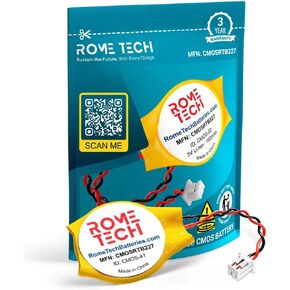 Rome Tech CMOS BIOS Battery for Dell Latitude E5250, E5430, E5440, E5450, E5470 - Laptop Backup 3V RTC CR2032 with 2 Wire Cable (5-Pack) in Kuwait