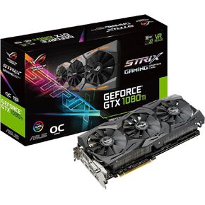 ASUS ROG-Strix-GTX1080TI-O11G-GAMING GEFORCE 11GB OC EDITION VR Ready 5K HD Gaming HDMI DISTRESPORT DVI OverClocked PC GDDR5X CARD in Kuwait