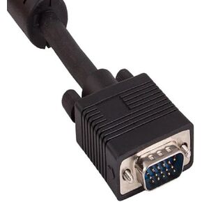 25 قدمًا SVGA HD15 ذكر إلى كابل مراقبة الذكور مع الفريت - الأسود in Kuwait