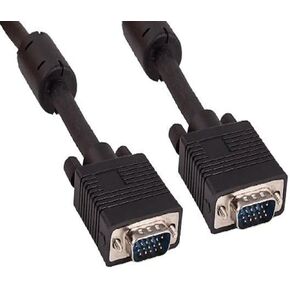 35 قدمًا SVGA HD15 ذكر إلى كابل مراقب الذكور مع الفريت - أسود in Kuwait