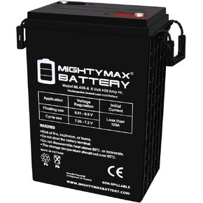 Mighty Max Battery 6V ، 400ah ، AGM ، int terminal ، بديل للبطارية المتوافقة مع أنظمة الطاقة الشمسية in Kuwait