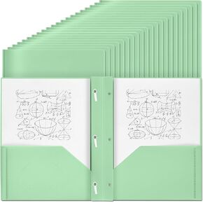 Yeaqee 60 Pieces Plastic Folders with Pockets and Prong Folders with Prongs Plastic Folders with 2 Pockets Pocket Folders for Office, School for Students, Teachers, Office Workers (Black) in Kuwait